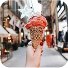 Red ice cream